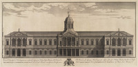 KG 12851
<br/>
Buitenhuis (façade) van Earl of Peterborough en Monmouth.
<br/>
<em>Picart, Bernard (1673-1733)</em>
